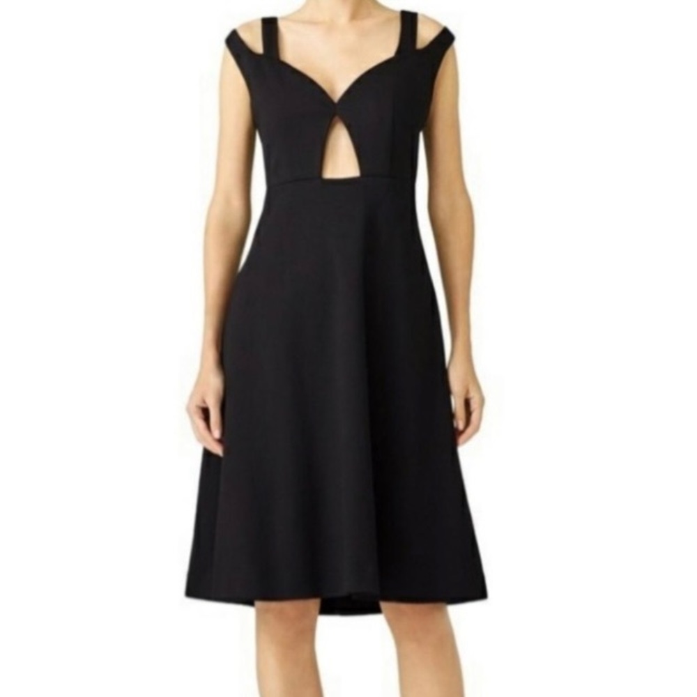 CARVEN Lys Cut Out Dress Black US 6, EU 38